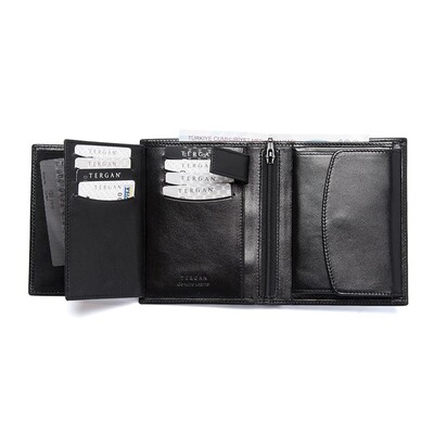 Tergan Siyah Deri Erkek Cüzdanı 01247B06 - 3