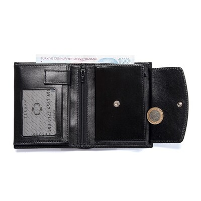 Tergan Siyah Deri Erkek Cüzdanı 01247B06 - 4