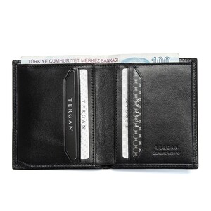 Tergan Siyah Deri Erkek Cüzdanı 1208B06 - Tergan (1)