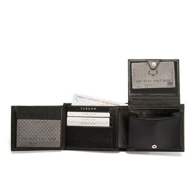 Tergan Siyah Deri Erkek Cüzdanı 1373A97 - 3
