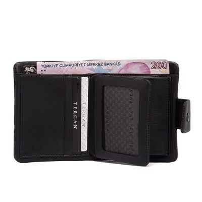 Tergan Siyah Deri Erkek Cüzdanı 1404C59 - 2