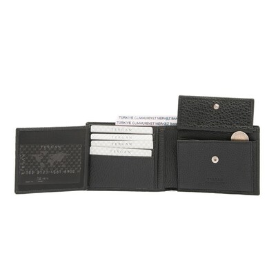 Tergan Siyah Deri Erkek Cüzdanı 1465A41 - 3
