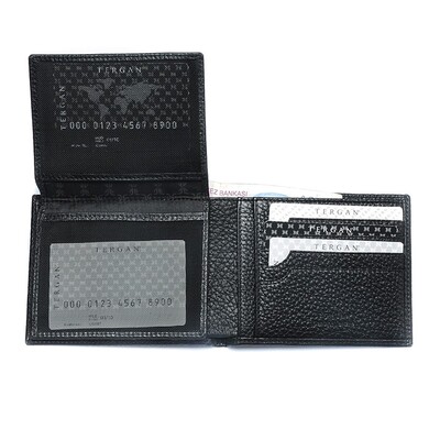 Tergan Siyah Deri Erkek Cüzdanı 1468A41 - 3