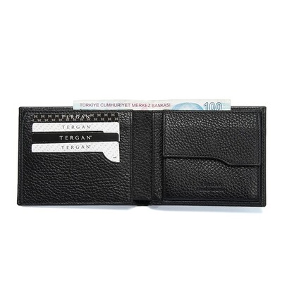 Tergan Siyah Deri Erkek Cüzdanı 1469A41 - 2