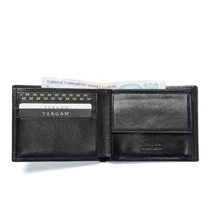 Tergan Siyah Deri Erkek Cüzdanı 1483A97 - Tergan (1)
