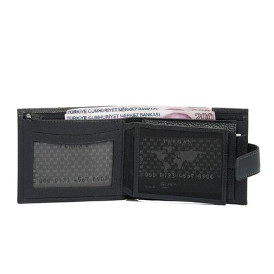 Tergan Siyah Deri Erkek Cüzdanı 1559A6F - 3