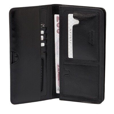 Tergan Siyah Deri Erkek Cüzdanı 1592B06 - 2