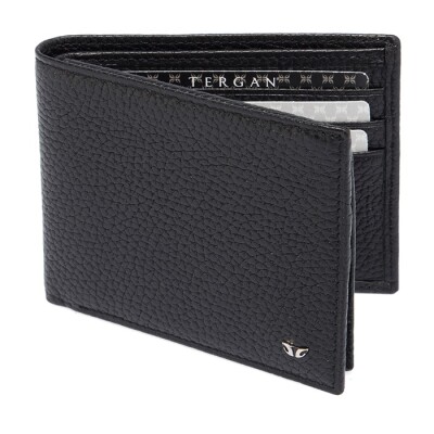 Tergan Siyah Deri Erkek Cüzdanı 1648A41 - 4