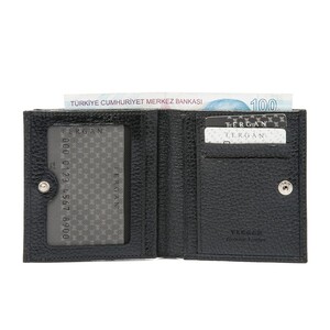 Tergan Siyah Deri Kadın Cüzdan 5627A41 - Tergan (1)