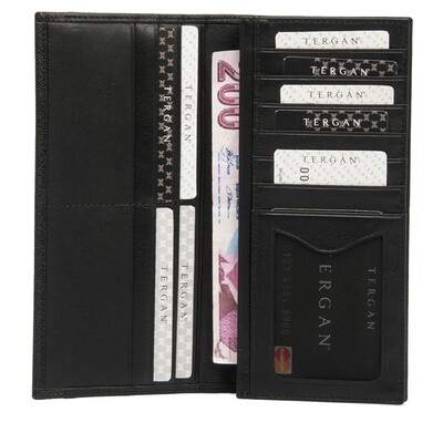 Tergan Siyah Deri Kadın Cüzdanı 5759A2D - 2