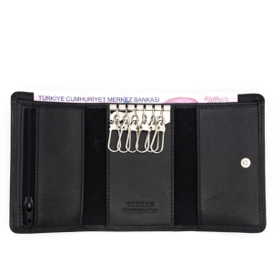 Tergan Siyah Deri Unisex Anahtarlık 0066A97 - Tergan (1)