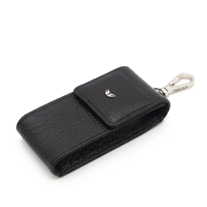 Tergan Siyah Deri Unisex Anahtarlık 0095A41 - Tergan