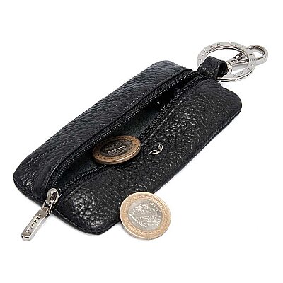 Tergan Siyah Deri Unisex Anahtarlık 0129A6F - 2