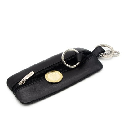 Tergan Siyah Deri Unisex Anahtarlık 0192B06 - 2