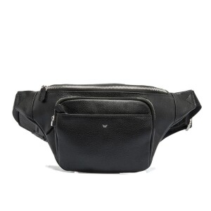 Tergan Siyah Deri Unisex Çanta 21302A6F - Tergan