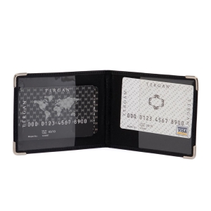 Tergan Siyah Deri Unisex Kimlik Kabı 1446B06 - Tergan (1)