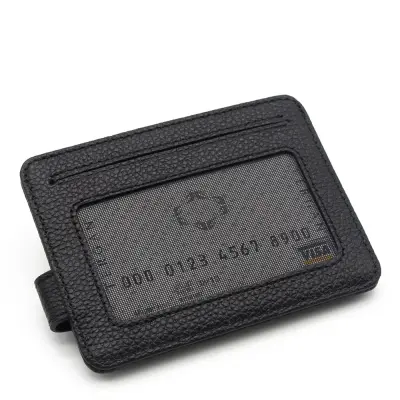 Tergan Siyah Deri Unisex Kredi Kartlık 01533U9G - 3
