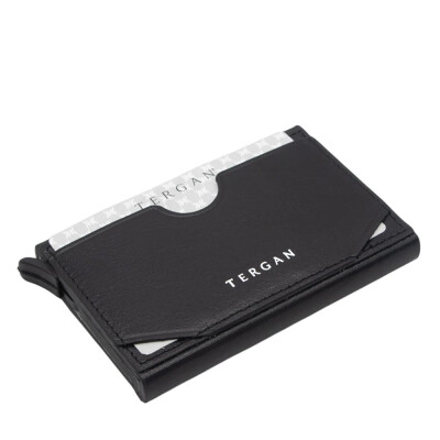Tergan Siyah Deri Unisex Kredi Kartlık 0260B06 - Tergan