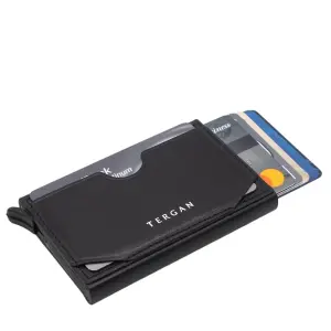 Tergan Siyah Deri Unisex Kredi Kartlık 0260B06 - Tergan (1)