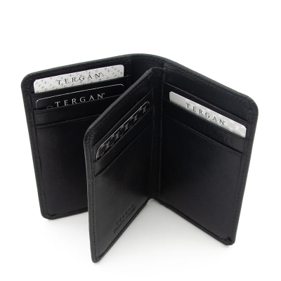 Tergan Siyah Deri Unisex Kredi Kartlık 1508A97 - 5