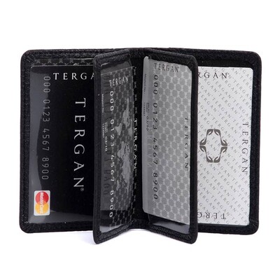 Tergan Siyah Deri Unisex Kredi Kartlık 1601A41 - 2