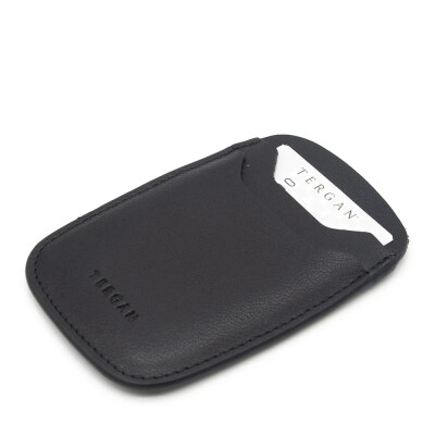Tergan Siyah Deri Unisex Kredi Kartlık 1662A85 - Tergan