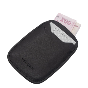 Tergan Siyah Deri Unisex Kredi Kartlık 1662A85 - Tergan (1)