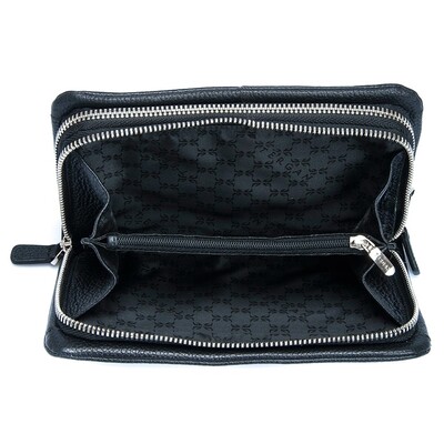 Tergan Siyah Deri Unisex Portföy Çantası 2197A6F - 3