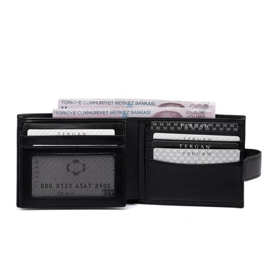 Tergan Siyah Erkek Cüzdanı 1567B06 - 2