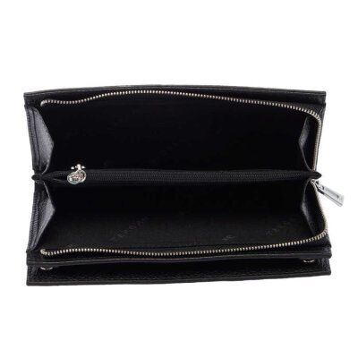 Tergan Siyah Hakiki Deri Kadın Cüzdan 5817A41 - 4