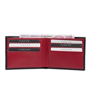 Tergan Siyah-Kırmızı Deri Cüzdan 1211I13 - Tergan (1)