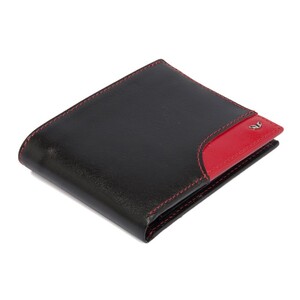 Tergan Siyah-Kırmızı Deri Erkek Cüzdanı 1613I13 