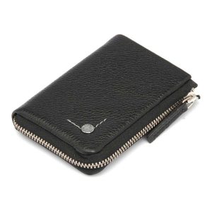 Tergan Siyah Para Bölmeli Deri Anahtarlık - 0252A6F 