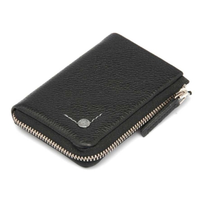 Tergan Siyah Para Bölmeli Deri Anahtarlık - 0252A6F - 1