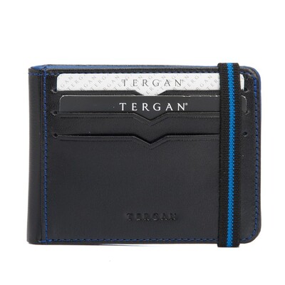 Tergan Siyah-Saks Deri Erkek Cüzdan 1600K1B - 1