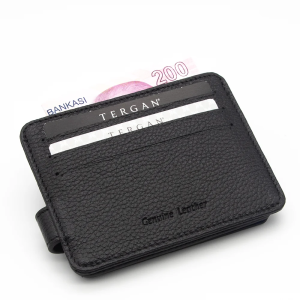 Tergan Siyah/Kırmızı Deri Erkek Cüzdan 1658U5M - Tergan (1)