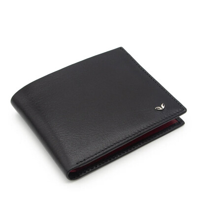 Tergan Siyah/Kırmızı Deri Erkek Cüzdanı 1654U3U - Tergan