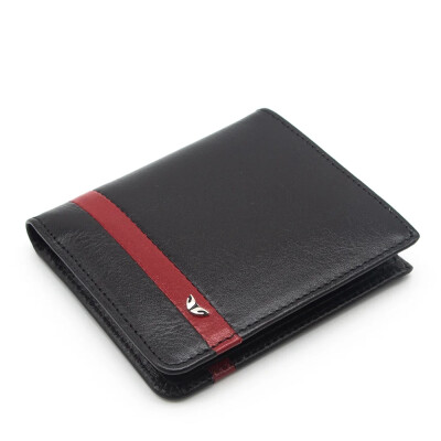 Tergan Siyah/Kırmızı Erkek Deri Cüzdan 1664I13 - Tergan