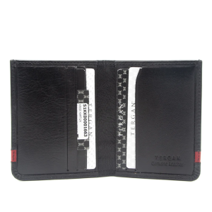 Tergan Siyah/Kırmızı Unisex Deri Kredi Kartlık 1663I13 - Tergan (1)