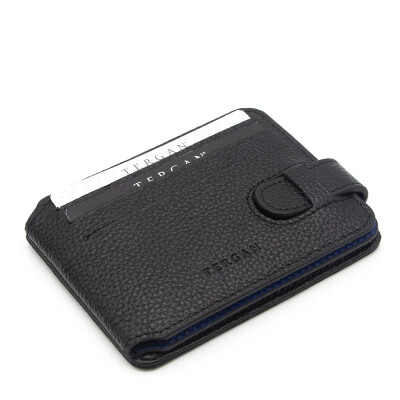 Tergan Siyah/Sax Deri Erkek Cüzdan 1658U6M - Tergan