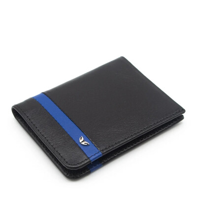 Tergan Siyah/Sax Unisex Deri Kredi Kartlık 1663K1B - Tergan