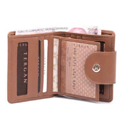 Tergan Taba Deri Kadın Cüzdanı 5674H51 - 4