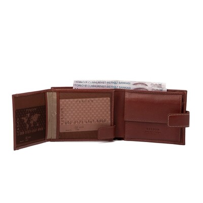 Tergan Taba Unisex Deri Cüzdanı 1638F8Q - 3