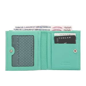 Tergan Turkuaz Deri Kadın Cüzdan 5627N29 - Tergan (1)