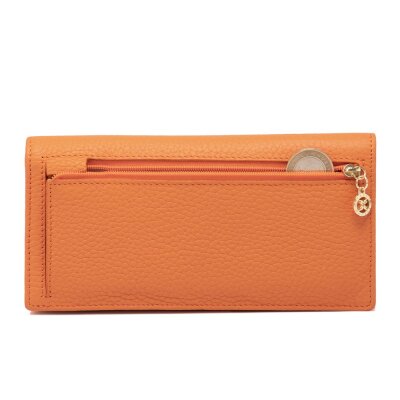 Tergan Turuncu Deri Kadın Cüzdanı 5685J35 - 5