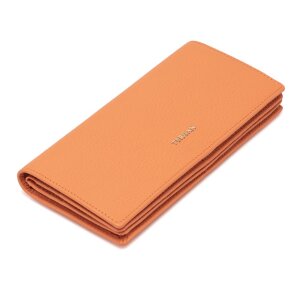 Tergan Turuncu Deri Kadın Cüzdanı 5685J35 