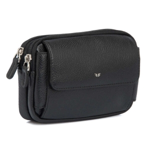 Tergen Siyah Portföy Deri Bel Çantası - 21289K5B - Tergan (1)